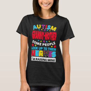 Camiseta Autismo Avó Pessoas Mãe Olham Para Os Heróis
