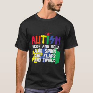 Camiseta Autismo Balança Rola Gira Bate Asas E Rodopia
