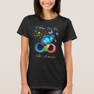 Camiseta Autismo Borboleta Eu Visto Azul Para Consciência A