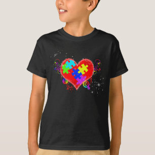 Camiseta Autismo Brilhando Coração