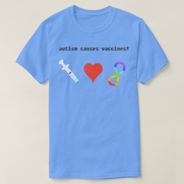 Camiseta Autismo Causa Vacinas (Frente do Design)