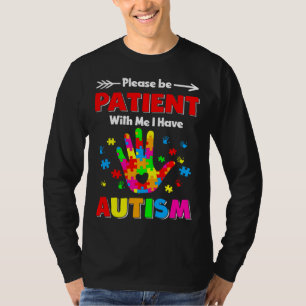 Camiseta Autismo Citação De Consciência Por Favor Seja Auti