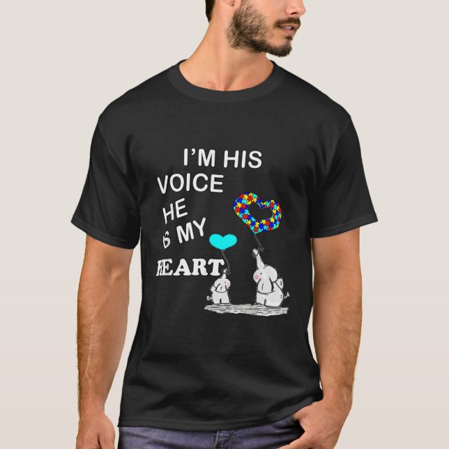 Camiseta Autismo Citação I M Sua Voz Apoio e Sensibilização (Frente)