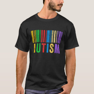 Camiseta Autismo Código de Barras Conscientização sobre Aut