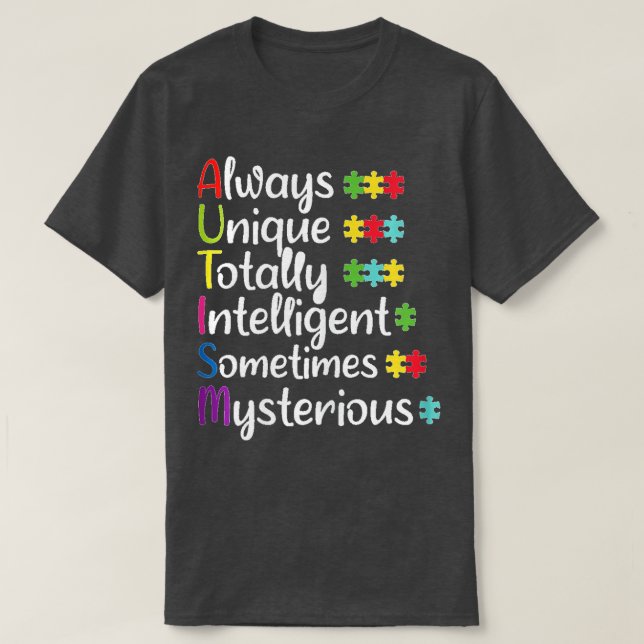 Camiseta Autismo Consciência Aceitação é como se tudo estiv (Frente do Design)