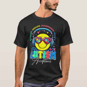 Camiseta Autismo Consciência Aceitação Sorriso Enfrentado T