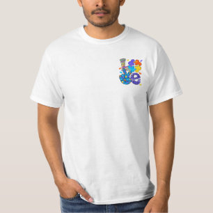 Camiseta Autismo Consciência Amor Carta Coração Bonita