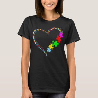 Camiseta Autismo Consciência Amor Quebra-cabeça Coração Ped
