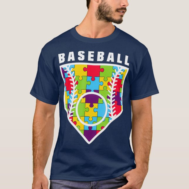 Camiseta Autismo Consciência Baseball (Frente)