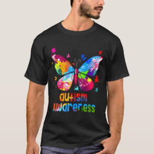Camiseta Autismo Consciência Colorida Borboleta Autismo