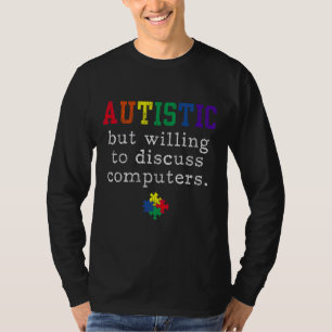 Camiseta Autismo Consciência Computador Engenheiro Crianças