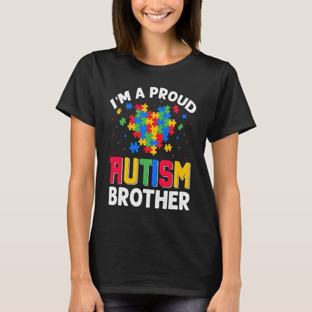 Camiseta Autismo Consciência Correspondendo a Família Eu so (Frente)