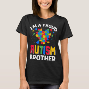 Camiseta Autismo Consciência Correspondendo a Família Eu so