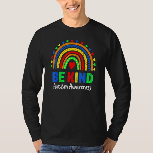 Camiseta Autismo Consciência Dia Cotovelo Colorido Seja Bon (Frente)