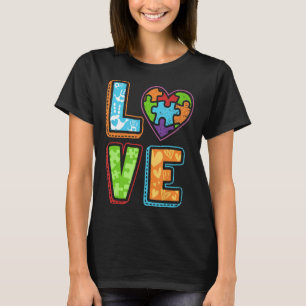 Camiseta Autismo-Consciência do Autismo com Peça de Puzzle