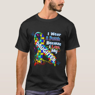 Camiseta Autismo-Consciência do Autismo Eu Uso Um Puzzle Am