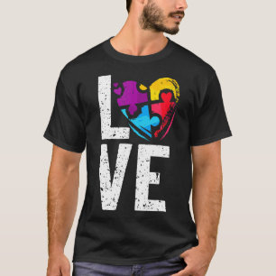 Camiseta Autismo-Consciência do Autismo Para Mãe e Pai de A