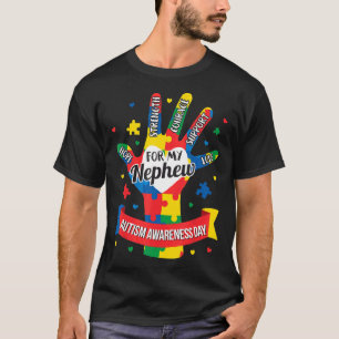 Camiseta Autismo-Consciência do Autismo Sobrinho Tia Tio P