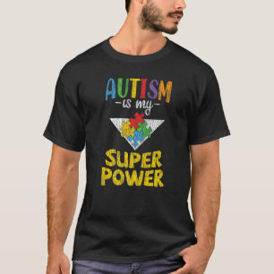 Camiseta Autismo Consciência É Minha Superpotência Crianças