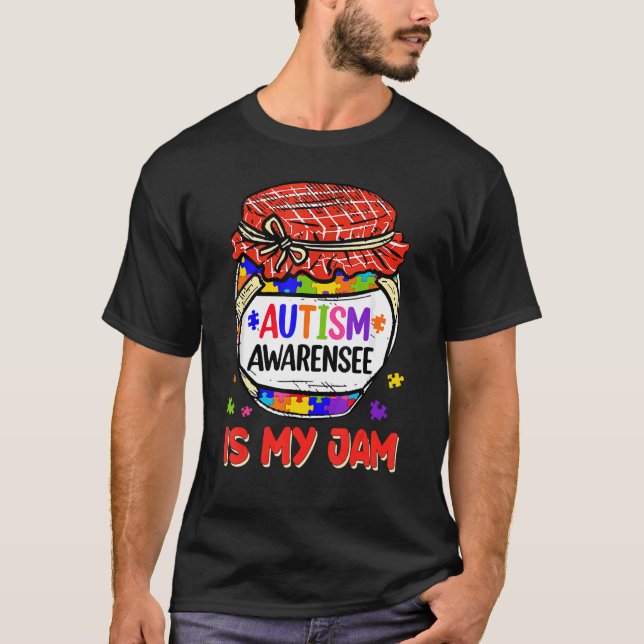 Camiseta Autismo Consciência É O Meu Jam Bonito Fim De Meme (Frente)