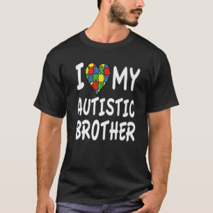 Camiseta Autismo Consciência Eu Amo Meu Irmão Autista