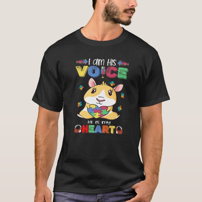 Camiseta Autismo Consciência Eu Sou Sua Voz Ele É Minha Mãe (Frente)