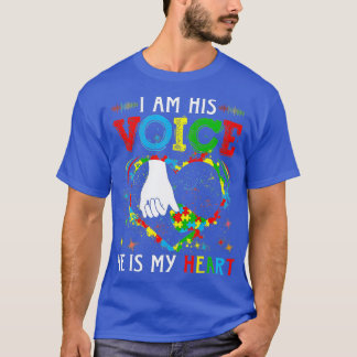 Camiseta Autismo Consciência Eu Sou Sua Voz Mãe E Filho
