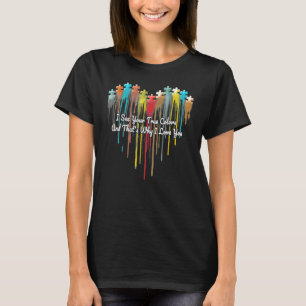 Camiseta Autismo Consciência Eu Vejo Sua Quebra-cabeça