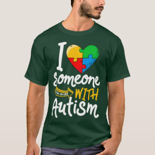 Camiseta Autismo Consciência Filho da lei Engraçado Eu Amo 
