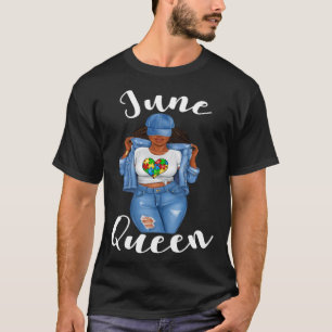 Camiseta Autismo Consciência Junho Rainha Negra Mulher Mági