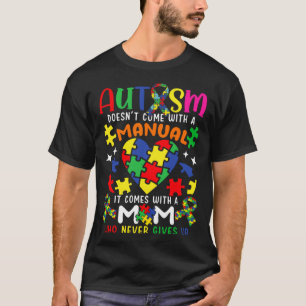 Camiseta Autismo Consciência Mãe Autismo não vem com Mães