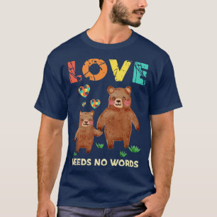 Camiseta Autismo Consciência Mama Bear Amor Não Precisa De