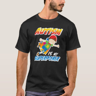 Camiseta Autismo Consciência Mês Autismo É Meu Super Poder