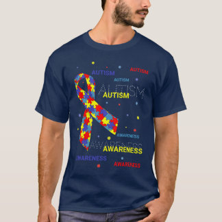 Camiseta Autismo Consciência pontos escuros de T-Shirt