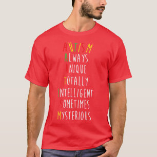 Camiseta Autismo Consciência sempre única totalmente inteli