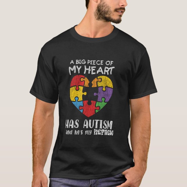 Camiseta Autismo Consciência Tio Tia tia Família Autistas C (Frente)