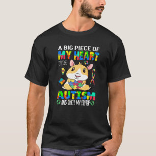 Camiseta Autismo Consciência Um Grande Pedaço Do Meu Coraçã