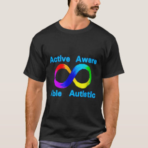 Camiseta Autismo-Consciencialização Aceitação Arco-íris Inf