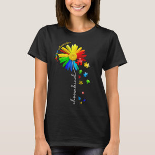 Camiseta Autismo Conscientista Daisy Flower Escolher Tipo