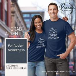 Camiseta Autismo Conscientização Aceitar Adaptar D
