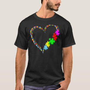 Camiseta Autismo Conscientização Amor Coração Peça do Quebr
