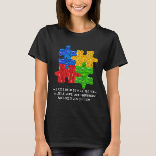 Camiseta Autismo-Crianças Todas As Crianças Precisam De Um