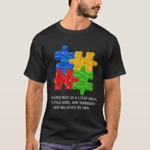 Camiseta Autismo-Crianças Todas as Crianças Precisam de Um