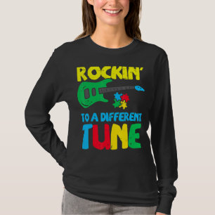 Camiseta Autismo Da Guitarra De Oscilações Diferentes M