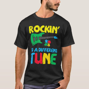 Camiseta Autismo Da Guitarra De Oscilações Diferentes M