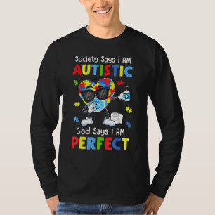 Camiseta Autismo Dabbing Society diz que eu sou autista Deu