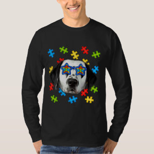 Camiseta Autismo Dalmático, Quebra-cabeça de óculos de sol,