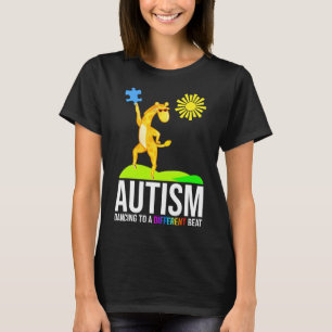 Camiseta Autismo Dançando Ao Ritmo Diferente Diversão Consc
