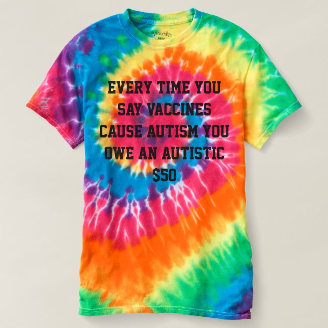 Camiseta Autismo das vacinas =/= (Frente do Design)