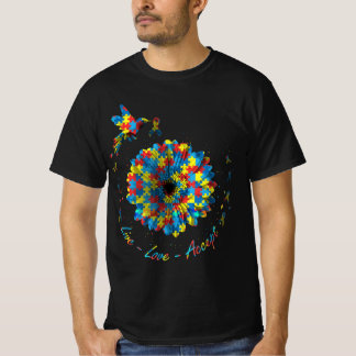 Camiseta Autismo de Aceitação de Amor ao Vivo por Quebra-ca